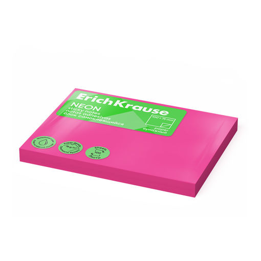 Picture of EK STICKY NOTES 100X75MM NEON PINK